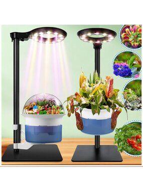 Large Venus Fly Trap Terrarium with Grow Light, Timer & Metal Stand - Perfect